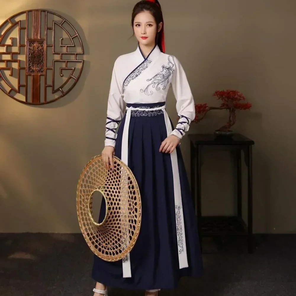 Vintage Fashion Style Men - Set Moderno Hanfu per Donna, Top