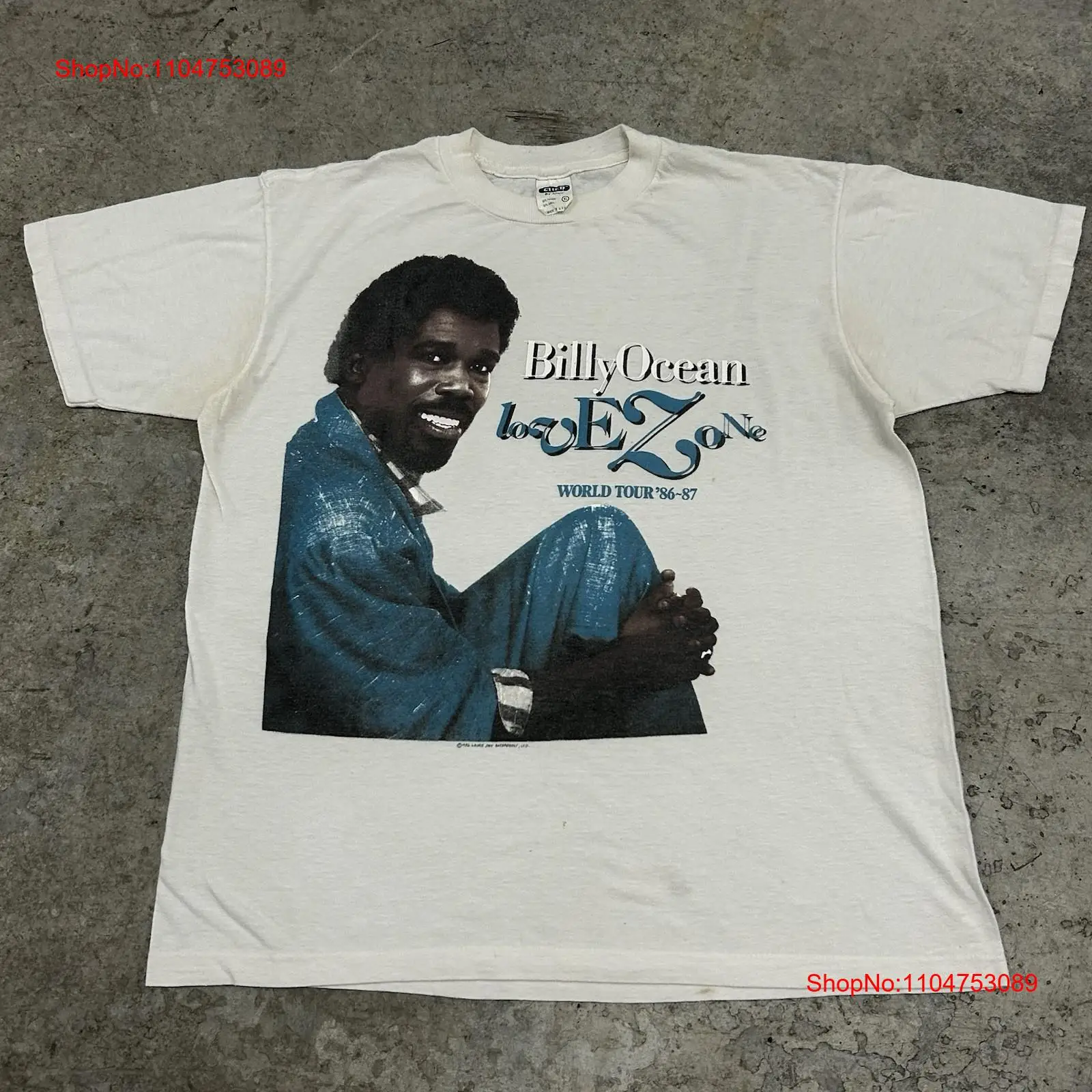 Vintage Fashion World - Maglietta vintage anni '80 Billy Ocean