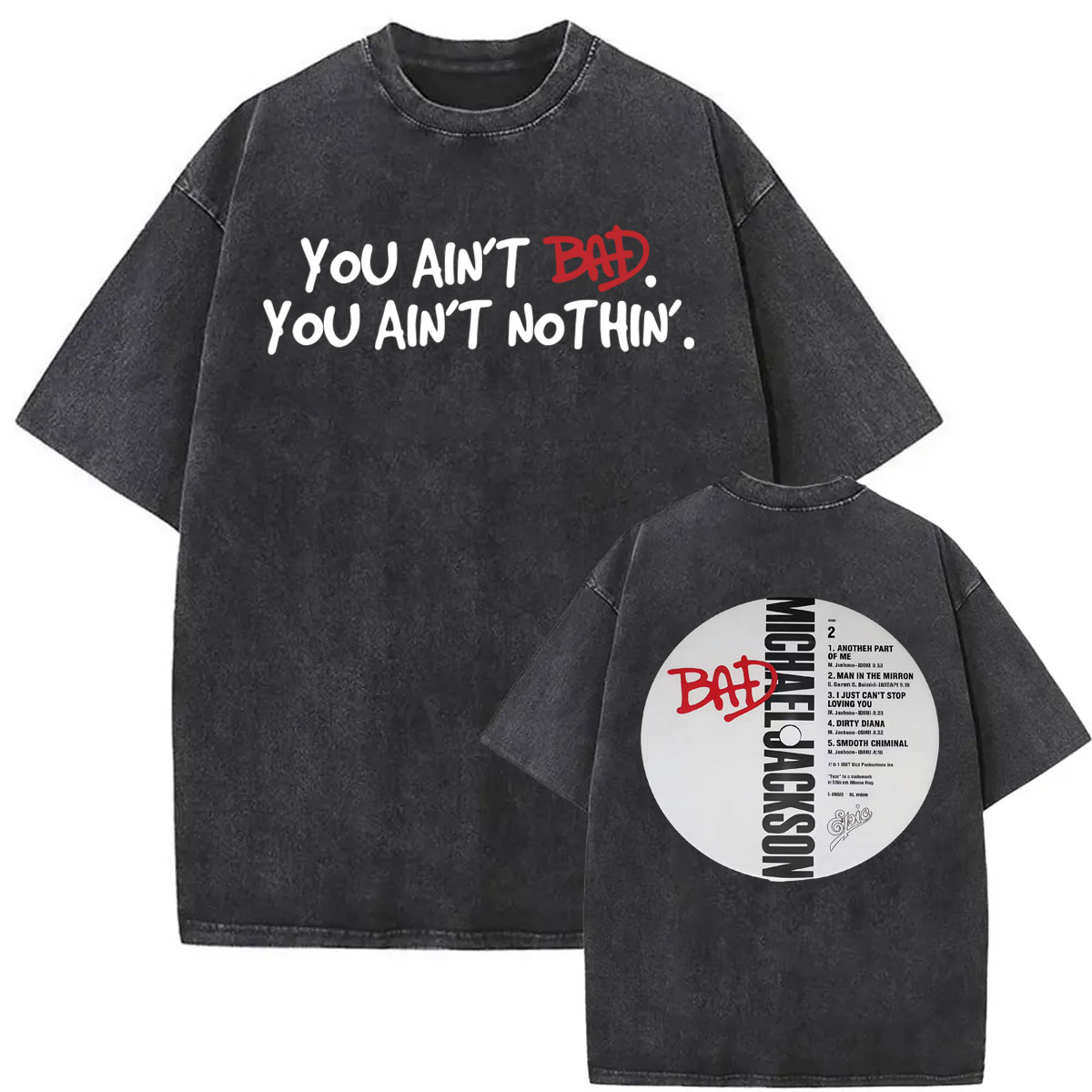 Vintage Fashion World - T-Shirt 'Bad World Tour' di Michael
