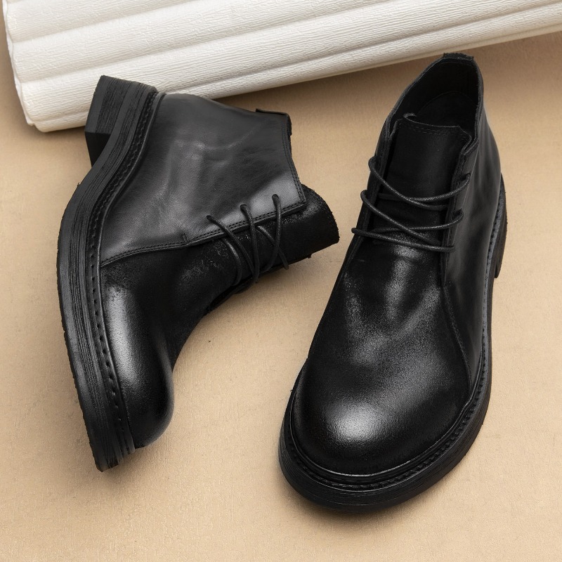 Vintage Fashion Style Men - Stivali Vintage da Uomo in Vera