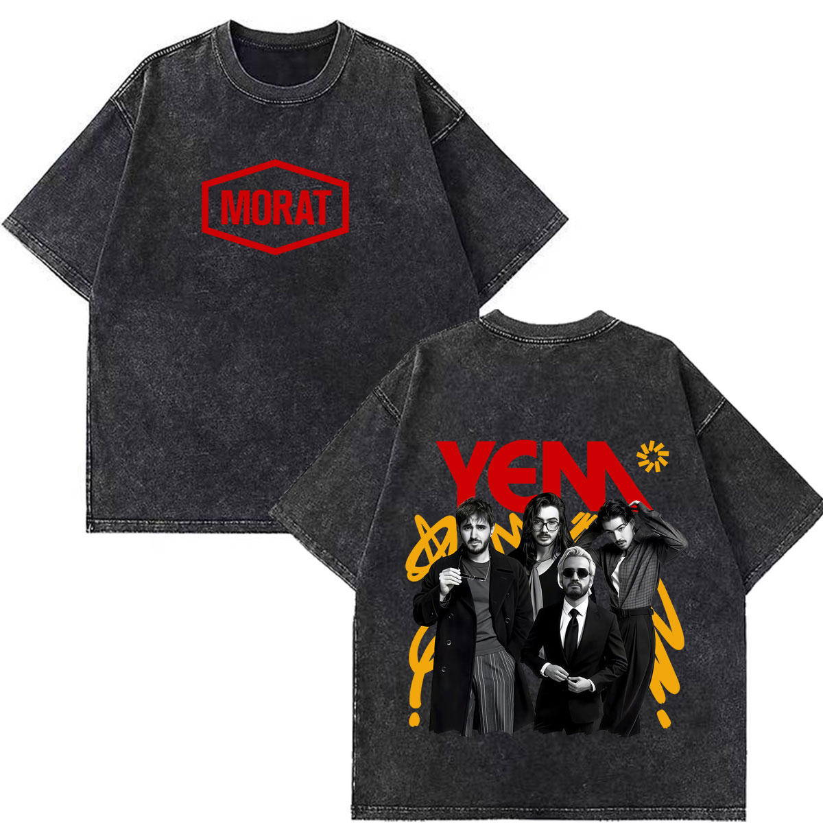 Vintage Fashion World - T-shirt con stampa Band Morat Yem