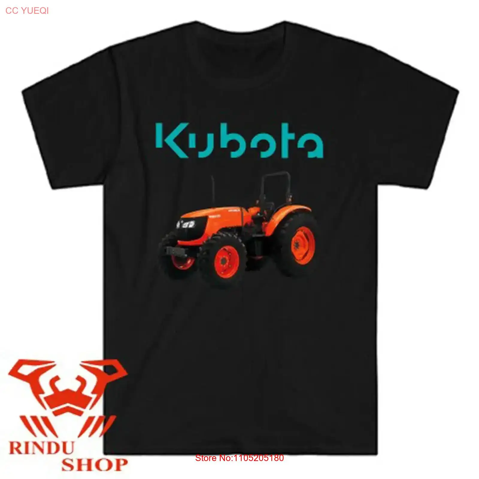Vintage Fashion Logo - Kubota Tractor Farm Logo T-shirt nera