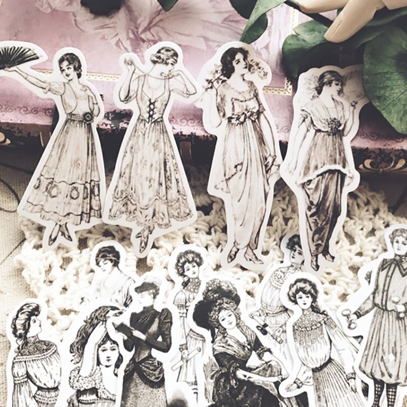 Vintage Fashion Magazines - Adesivi da donna Vintage europei Scrapbooking