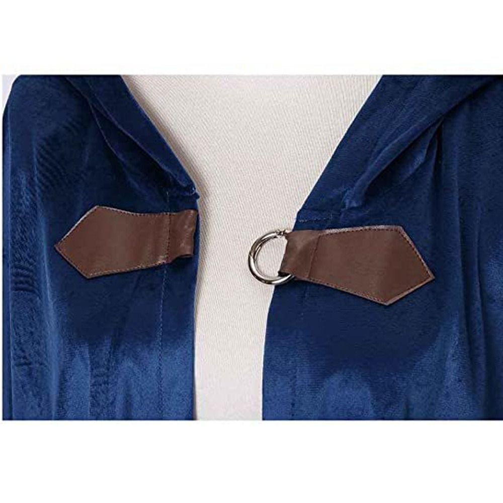 Vintage Fashion Style Men - Mantello con cappuccio in velluto tinta