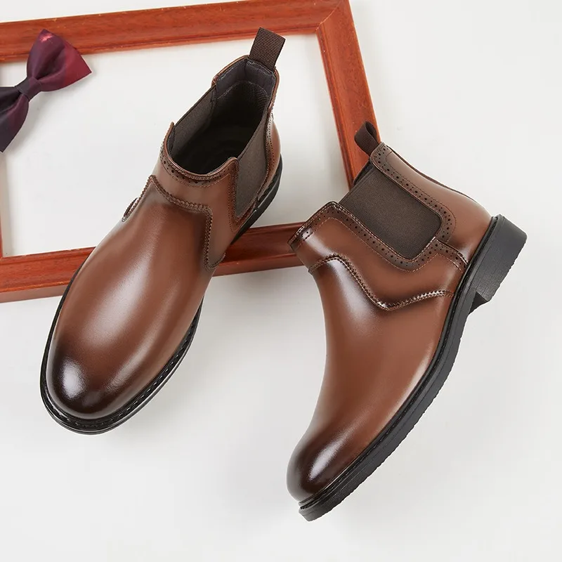 Vintage Fashion Style Men - Stivali Oxford in pelle da uomo