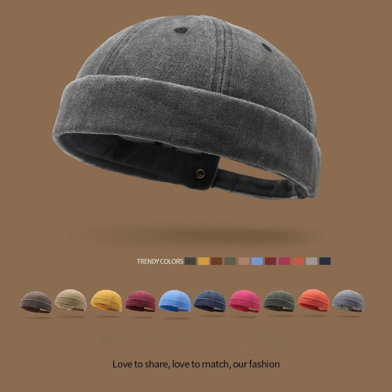 Vintage Fashion Hats - Berretto Vintage Senza Visiera in Cotone