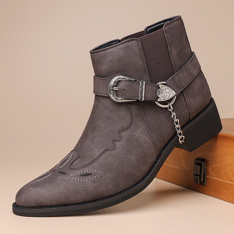 Vintage Fashion Style Men - Nuovi Stivali da Cowboy Vintage da