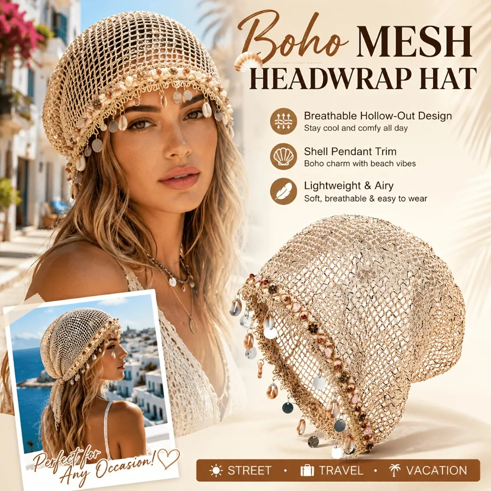 Vintage Fashion Hats - Cappello a Rete con Ciondolo a