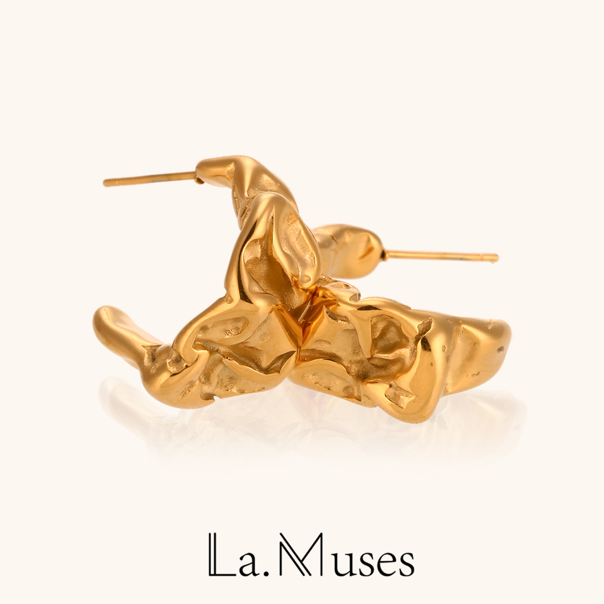 Vintage Fashion La - La.Muses Orecchini a cerchio insoliti geometrici