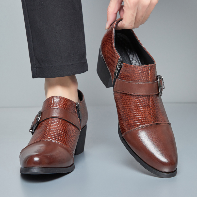 Scarpe in pelle con tacco alto - Vintage Fashion Style Men recensione e prezzo