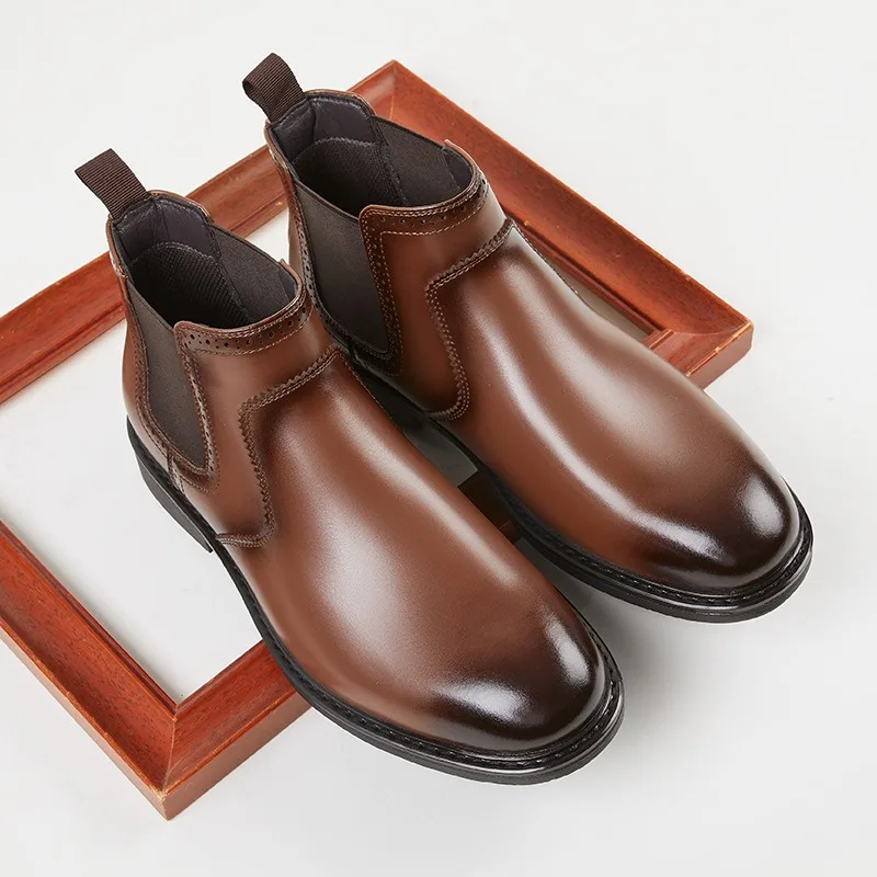Stivali Oxford in pelle da uom - Vintage Fashion Style Men recensione e prezzo