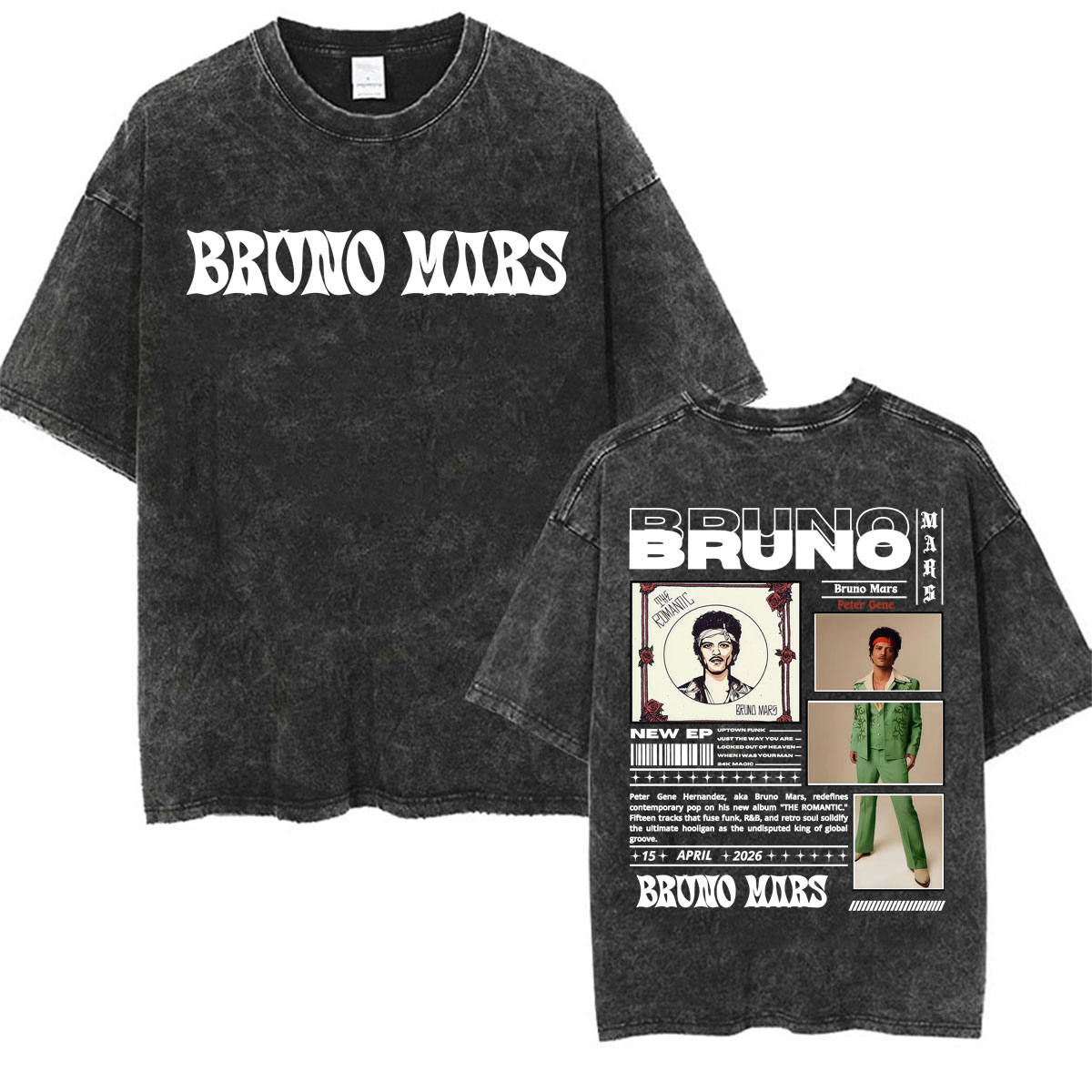 T-shirt Romantica Bruno Mars 2 - Vintage Fashion World recensione e prezzo